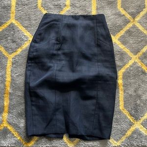 The Row Navy Blue Pencil Skirt